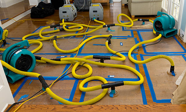 Professional Flood Damage Restoration technician working in Rochester, IN